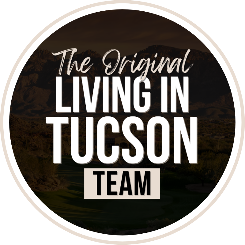 A logo for the original living in tucson team