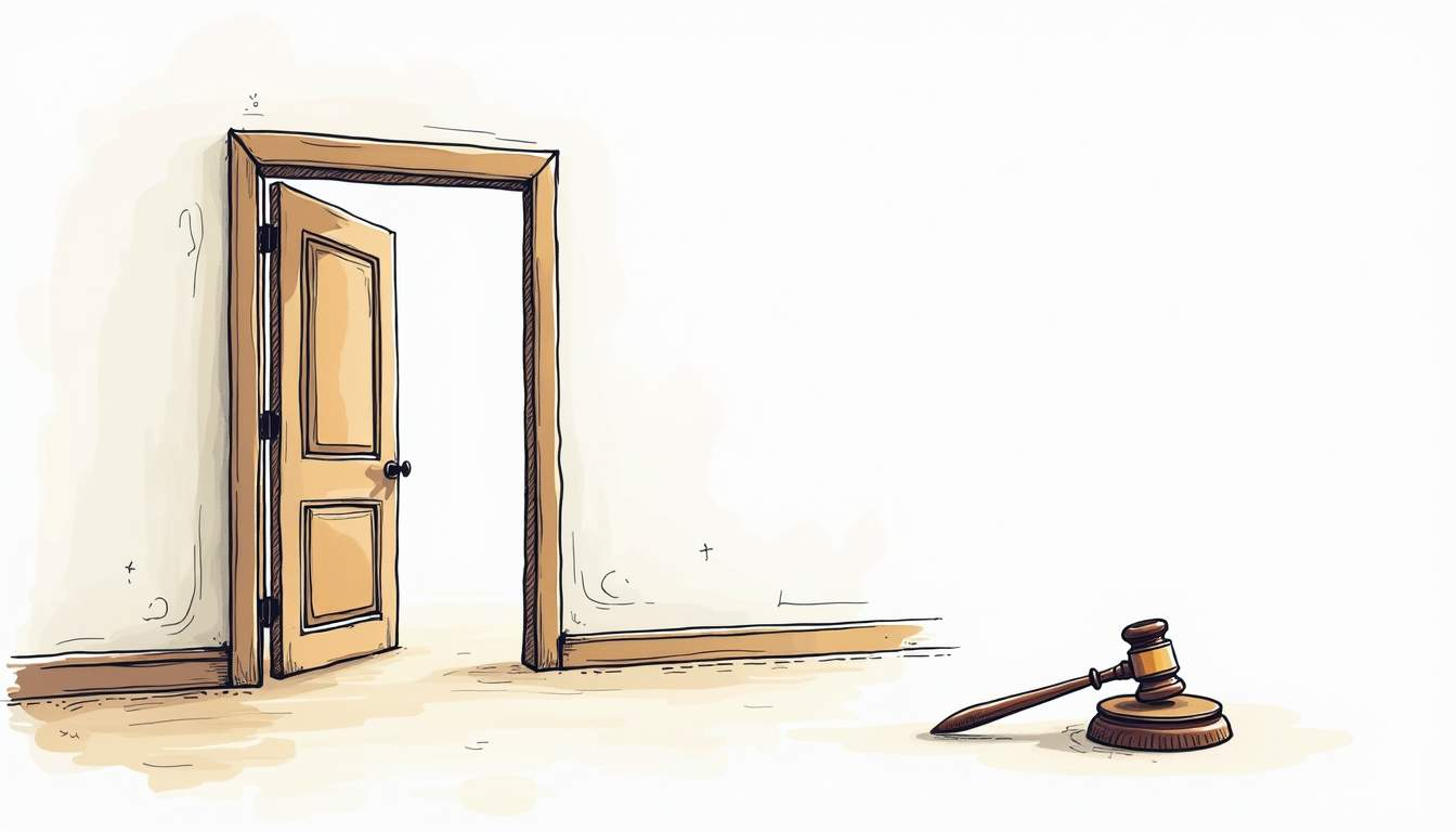 Une porte ouverte vers le tribunal