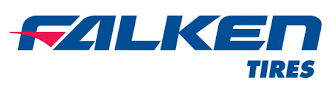 Falken Tires logo in blue and red on a white background