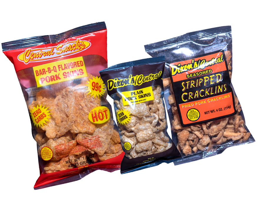 Central Snacks, Inc Best tasting Pork Skins on the shelf