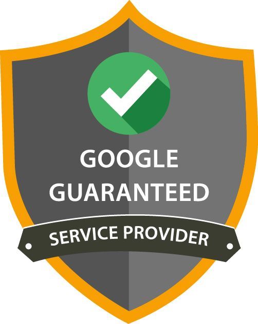 A google guaranteed service provider badge with a green check mark