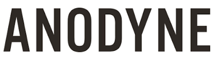 Black word “ANODYNE” in bold uppercase letters on a white background