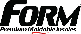 FORM logo with “Premium Moldable Insoles” in black and red text on a white background