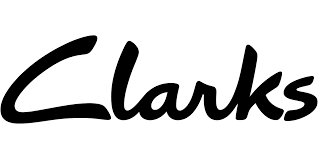 Black Clarks logo in cursive script on a white background