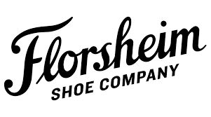 Florsheim Shoe Company logo in black script and block text on a white background