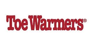 Toe Warmers logo in red text on a white background