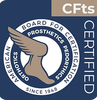 American Board for Certification in Orthotics, Prosthetics & Pedorthics CFts Certified logo with winged foot