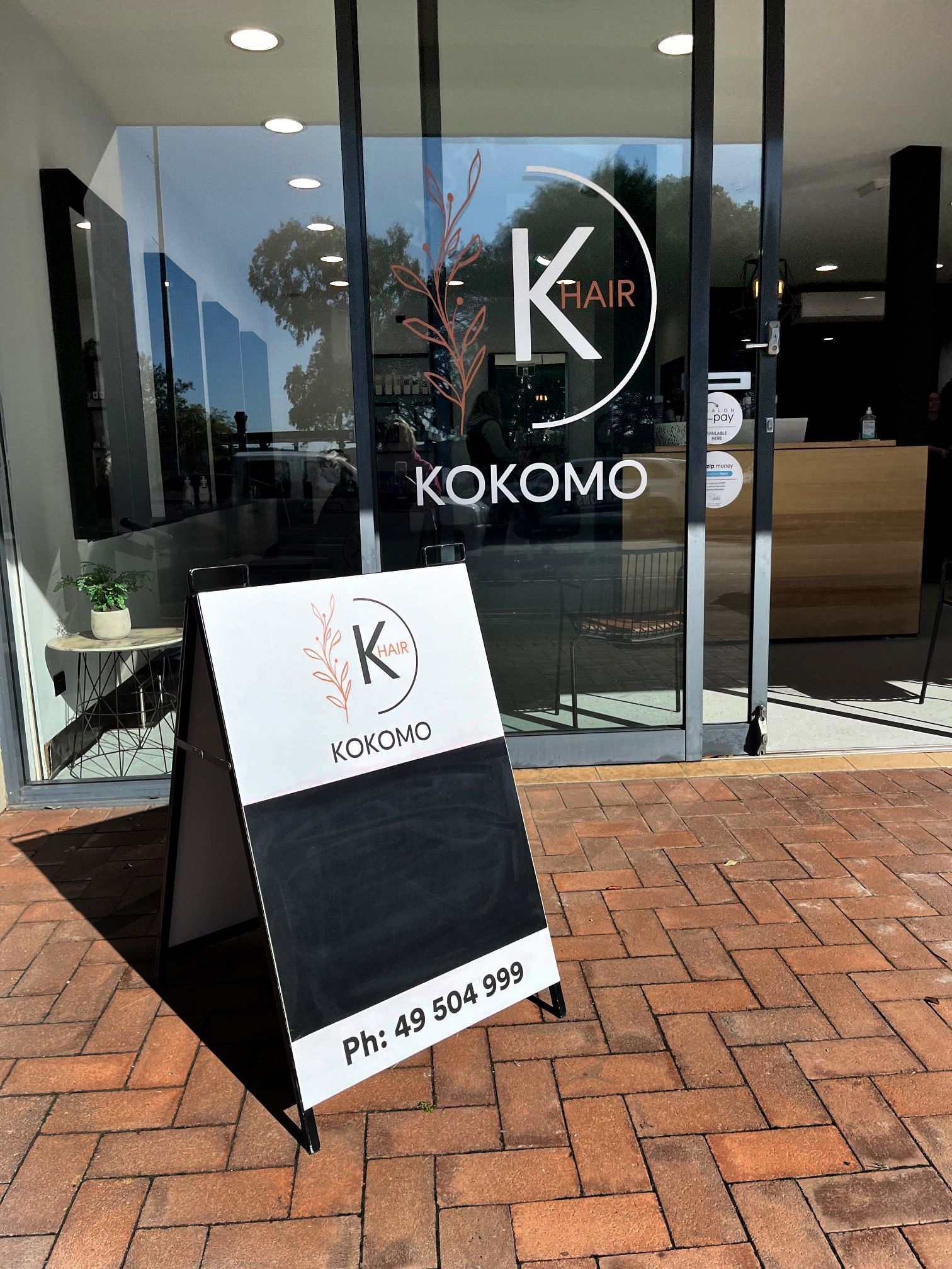 A-Frame Sign in Front of Kokomo Hair Salon — Stuckup Industries in Central Coast, NSW