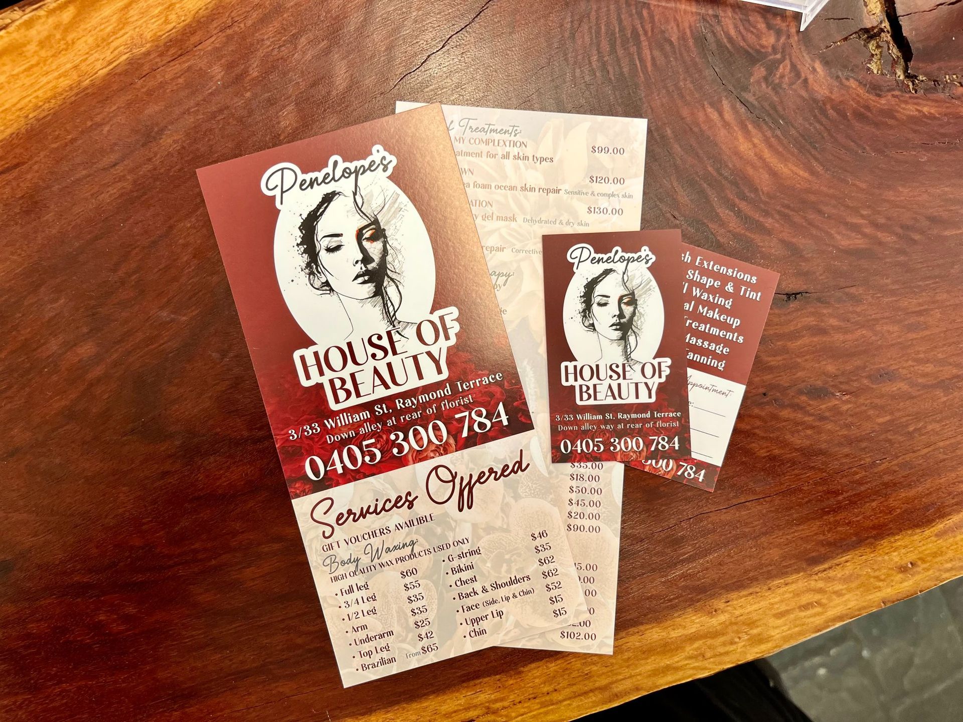 Receipt and Business Cards on A Wooden Surface — Stuckup Industries in Morisset, NSW