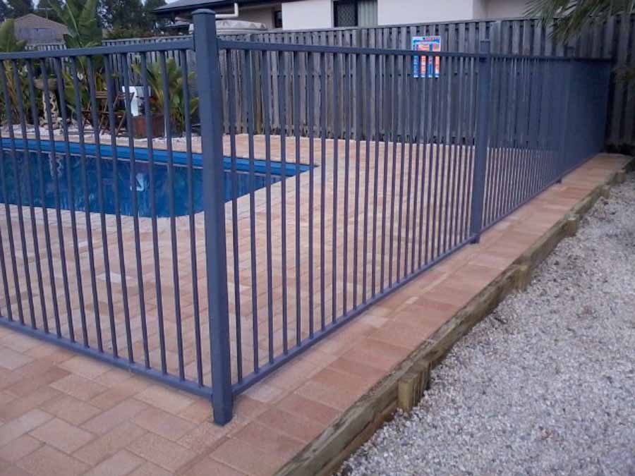 blue fence