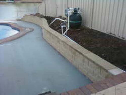 landscaping near a pool