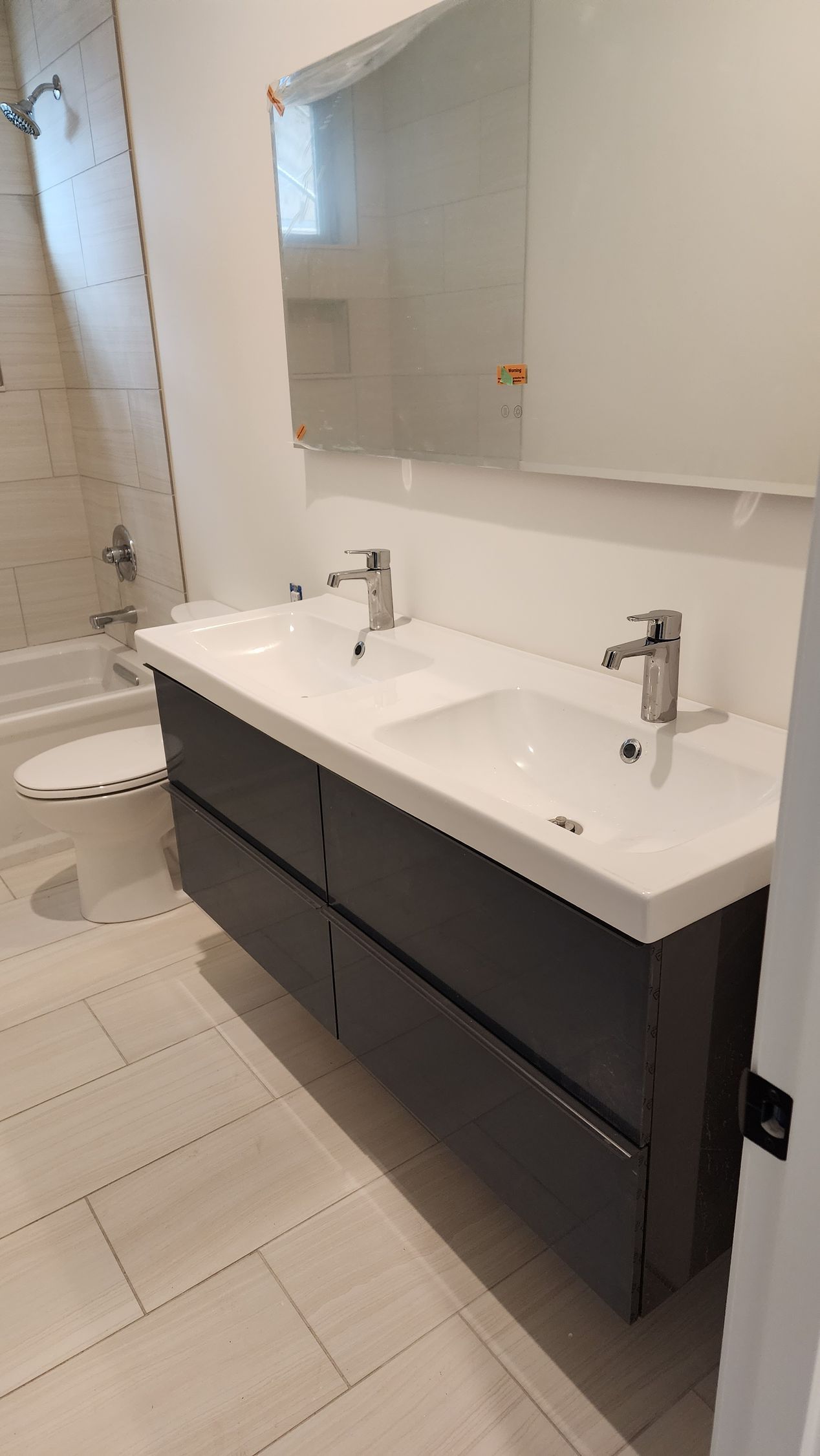  Dual Vanity floating Cabinet | Dallesport, WA | Just Cuz Plumbing