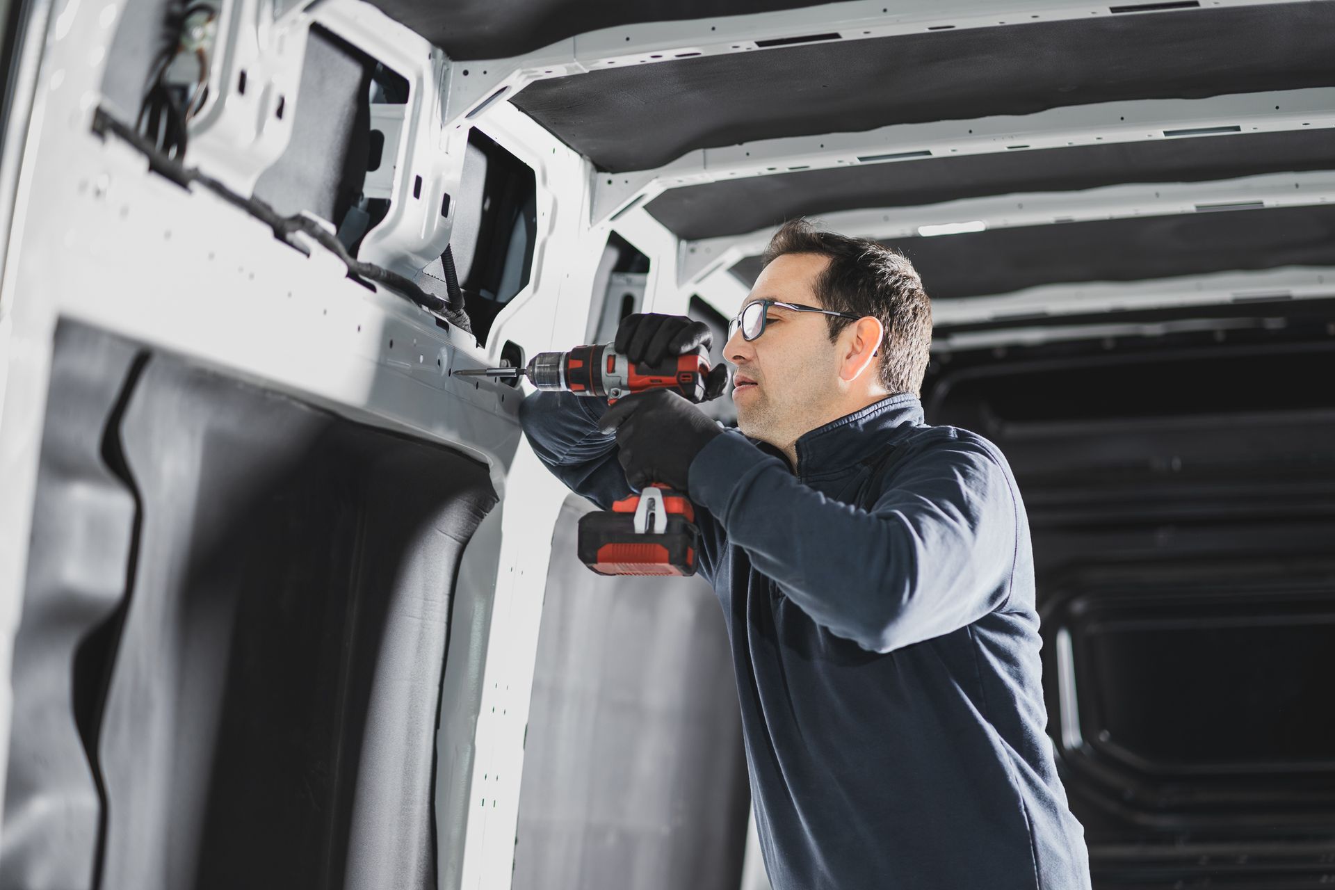 Picture of a specialist working on RV interior repair services