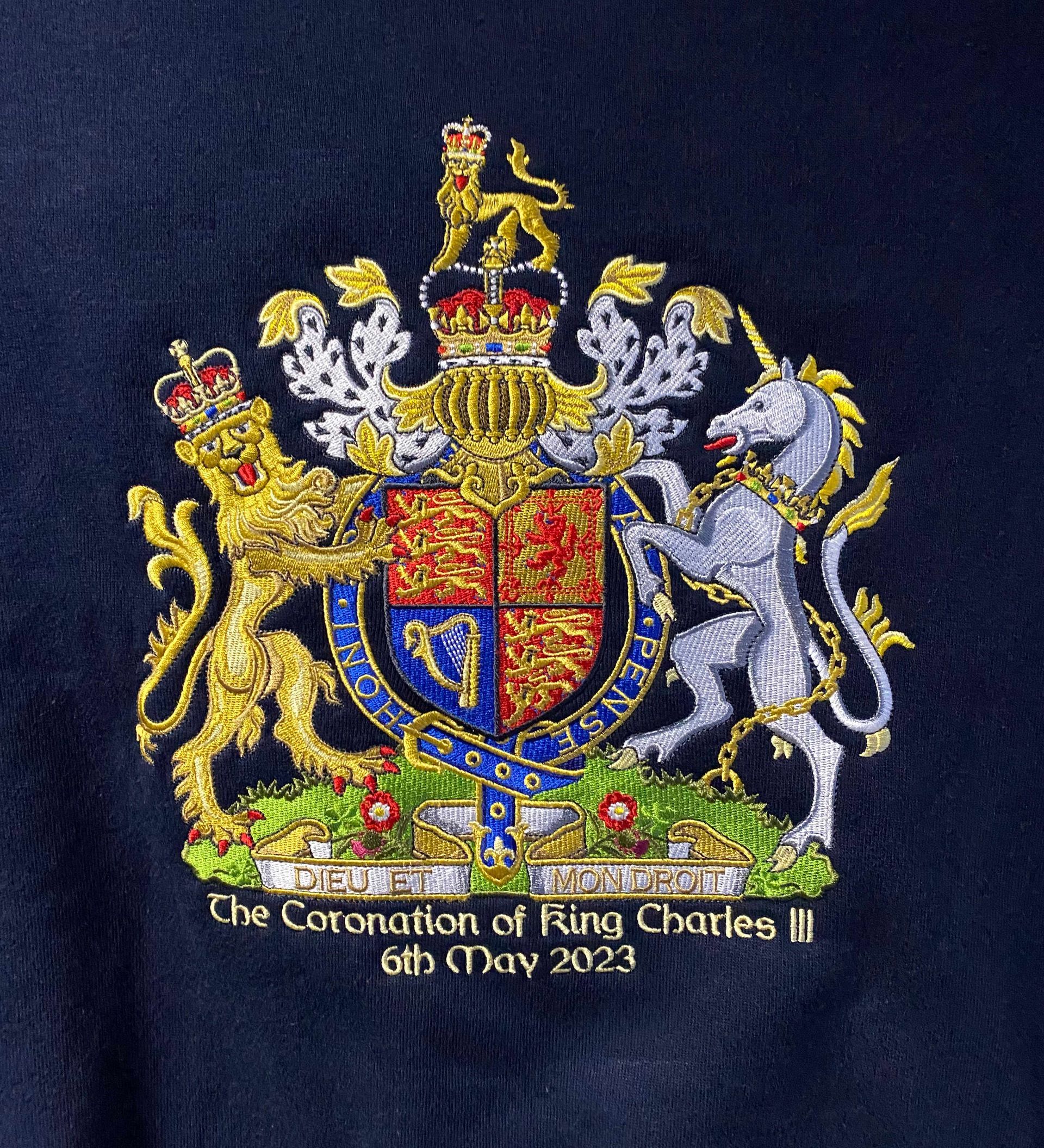 King Charles Coronation Embroidered Logo