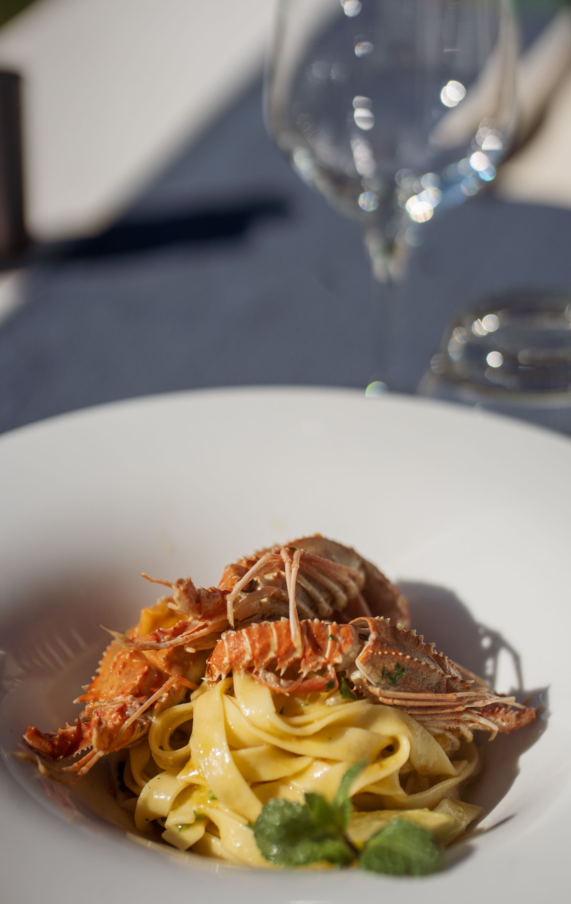 tagliatelle con gamberoni