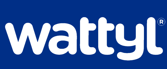 The wattyl logo is on a blue background