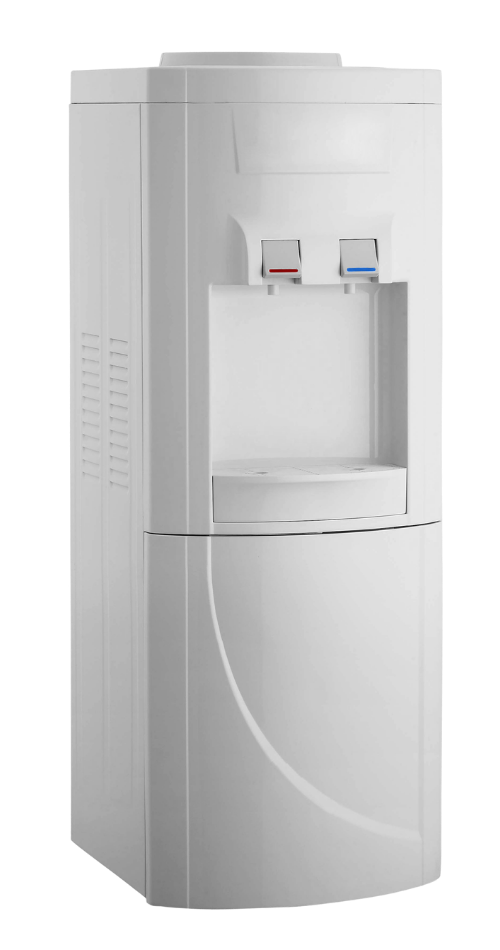 Clear water splashing against a blue sky background