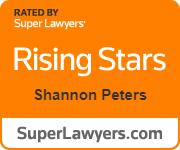 Rising stars shannon peters is rated by super lawyers.