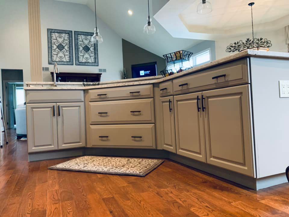 cabinet refinishing project