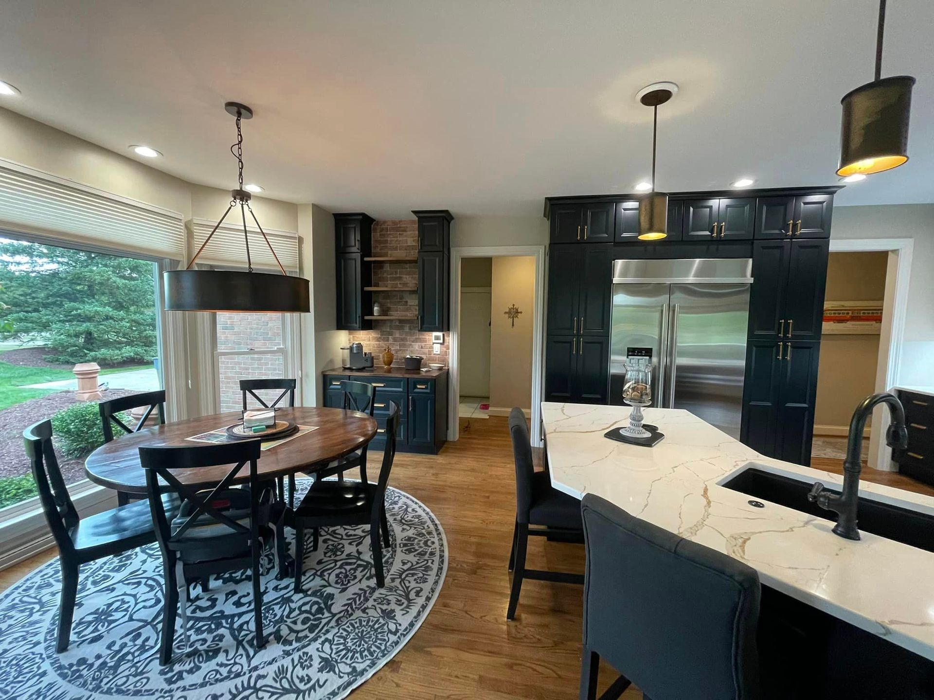 dark blue kitchen view 8