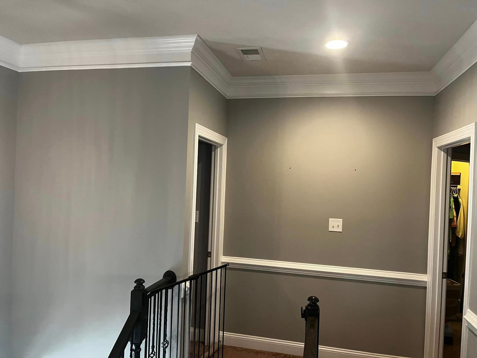 Upstairs hallway walls painted by obringer's painting and remodeling