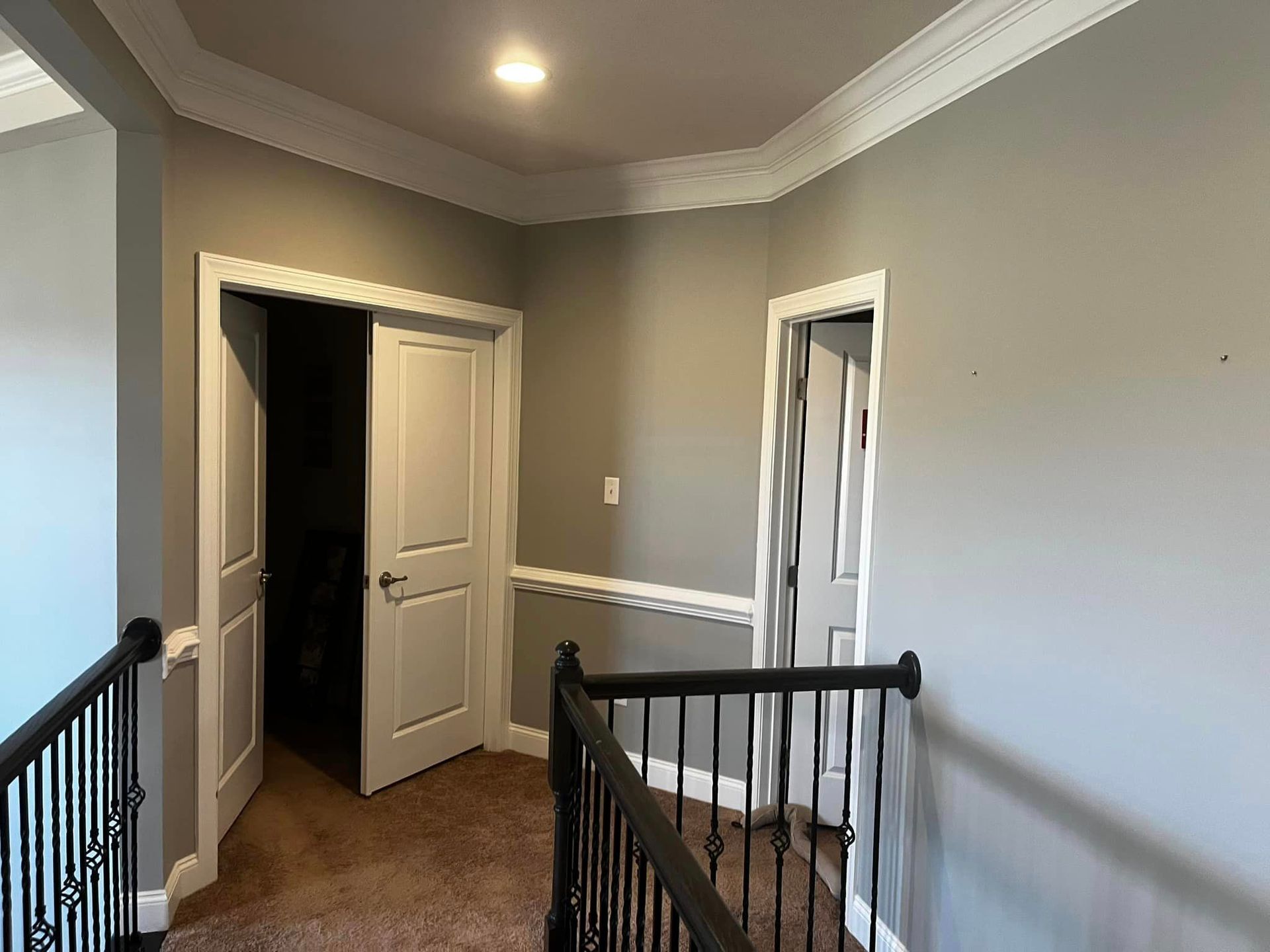 upstairs hallway walls painted by Obringers Painting and Remodeling