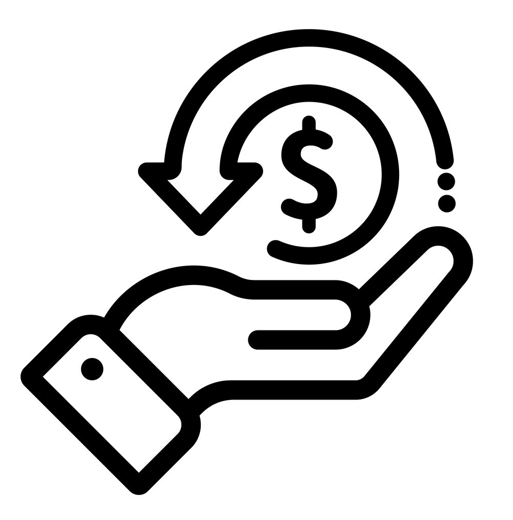 hand holding money icon