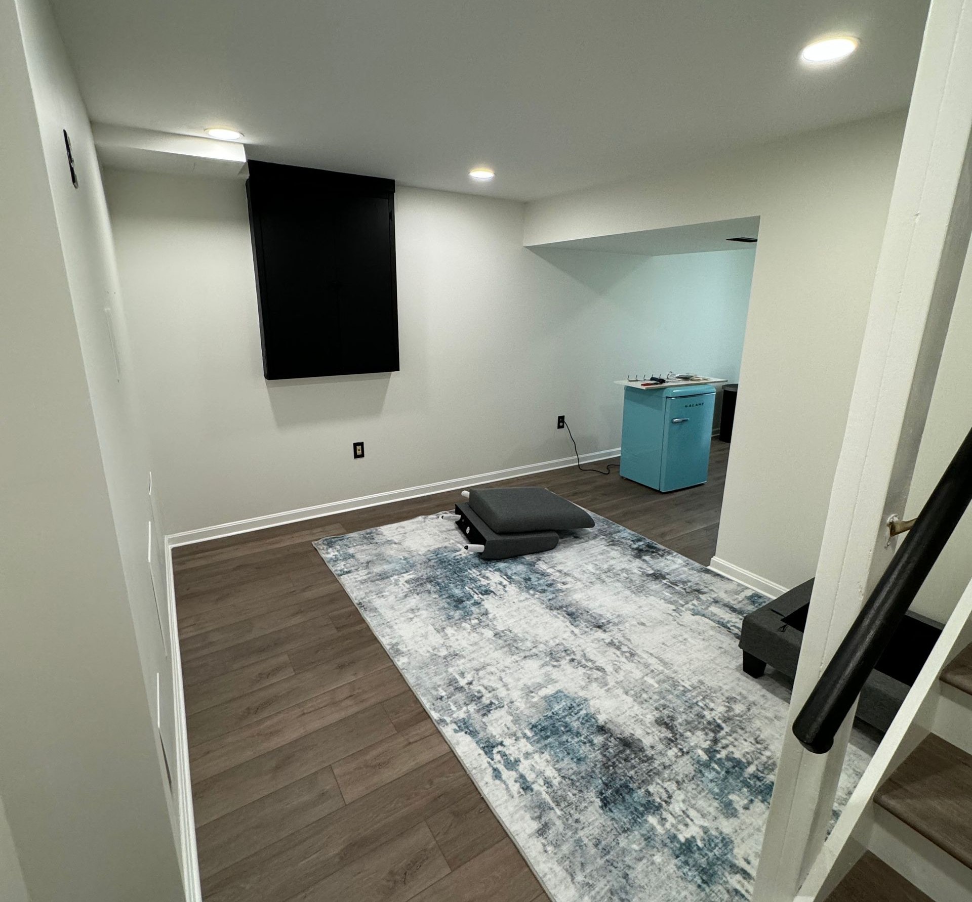 cabinets refinished white by Obringer's Painting and Remodeling