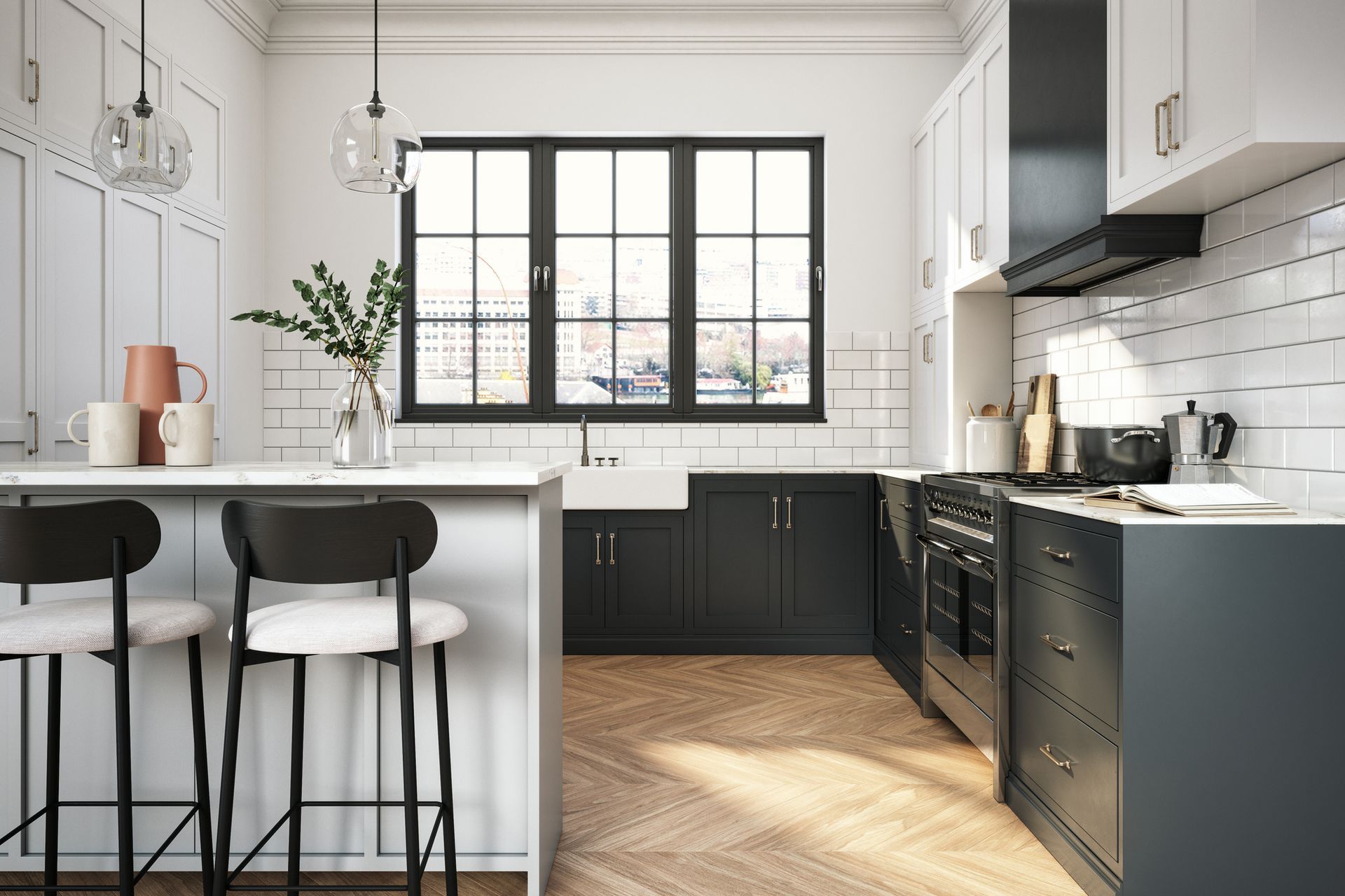 modern galley kitchen