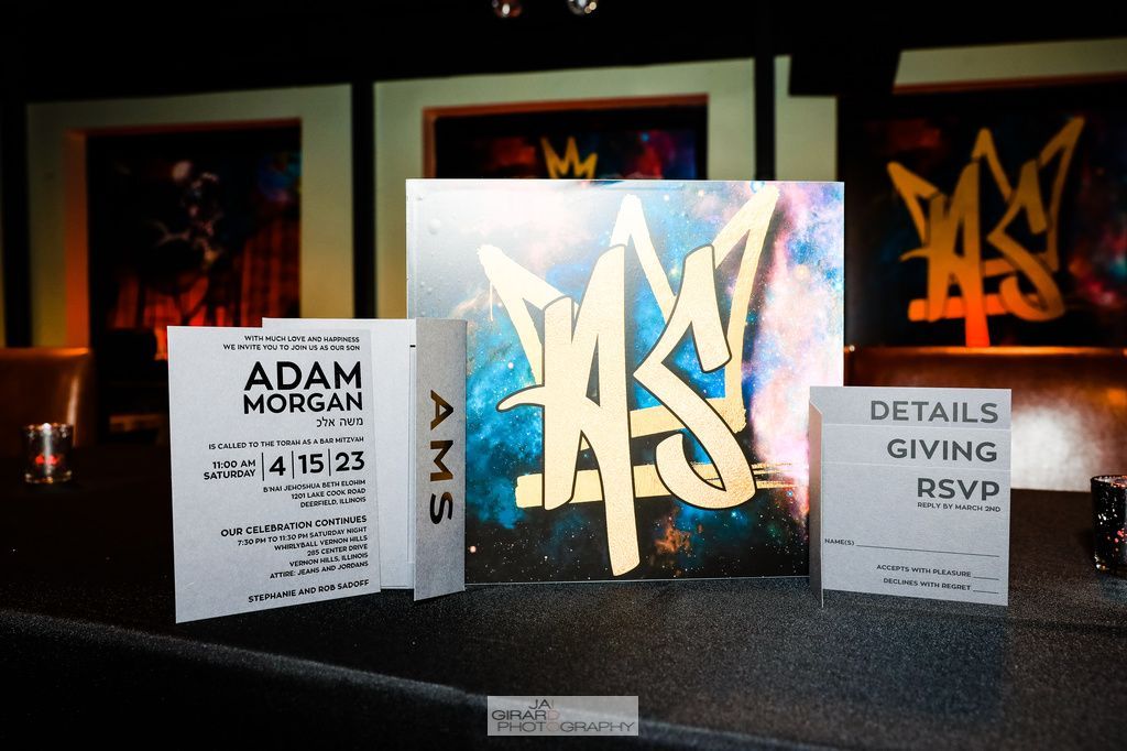 A sign that says details giving rsvp on it