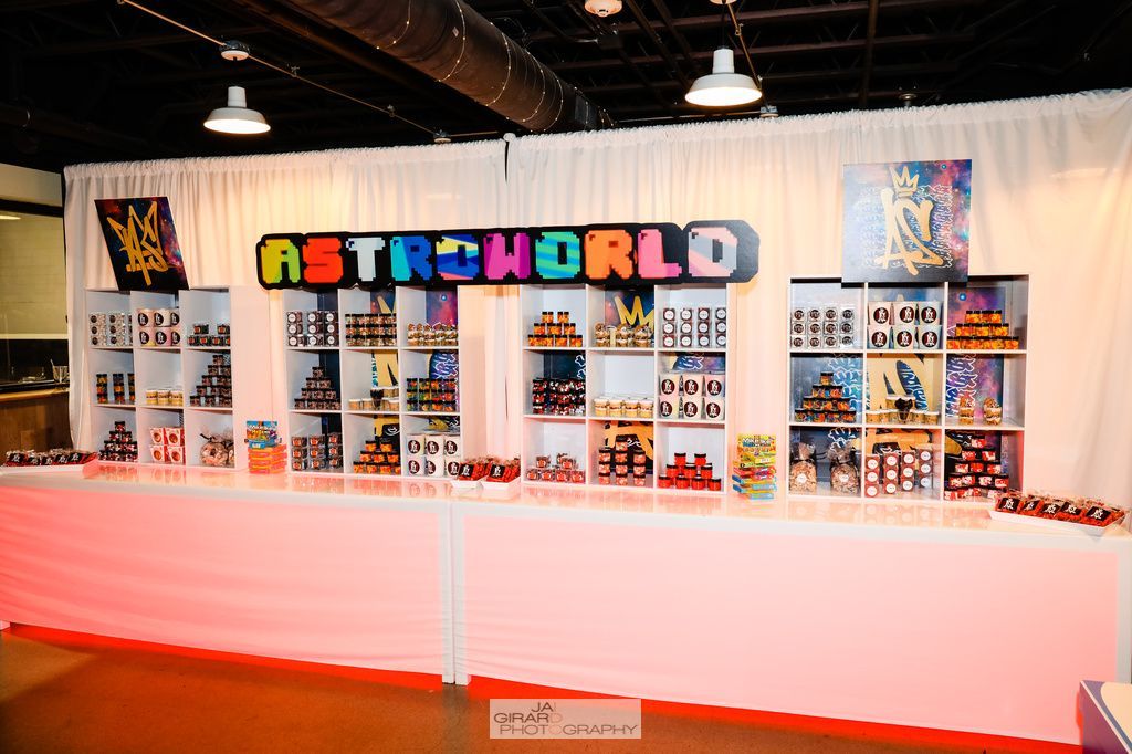 A store with a sign that says astroworld on it