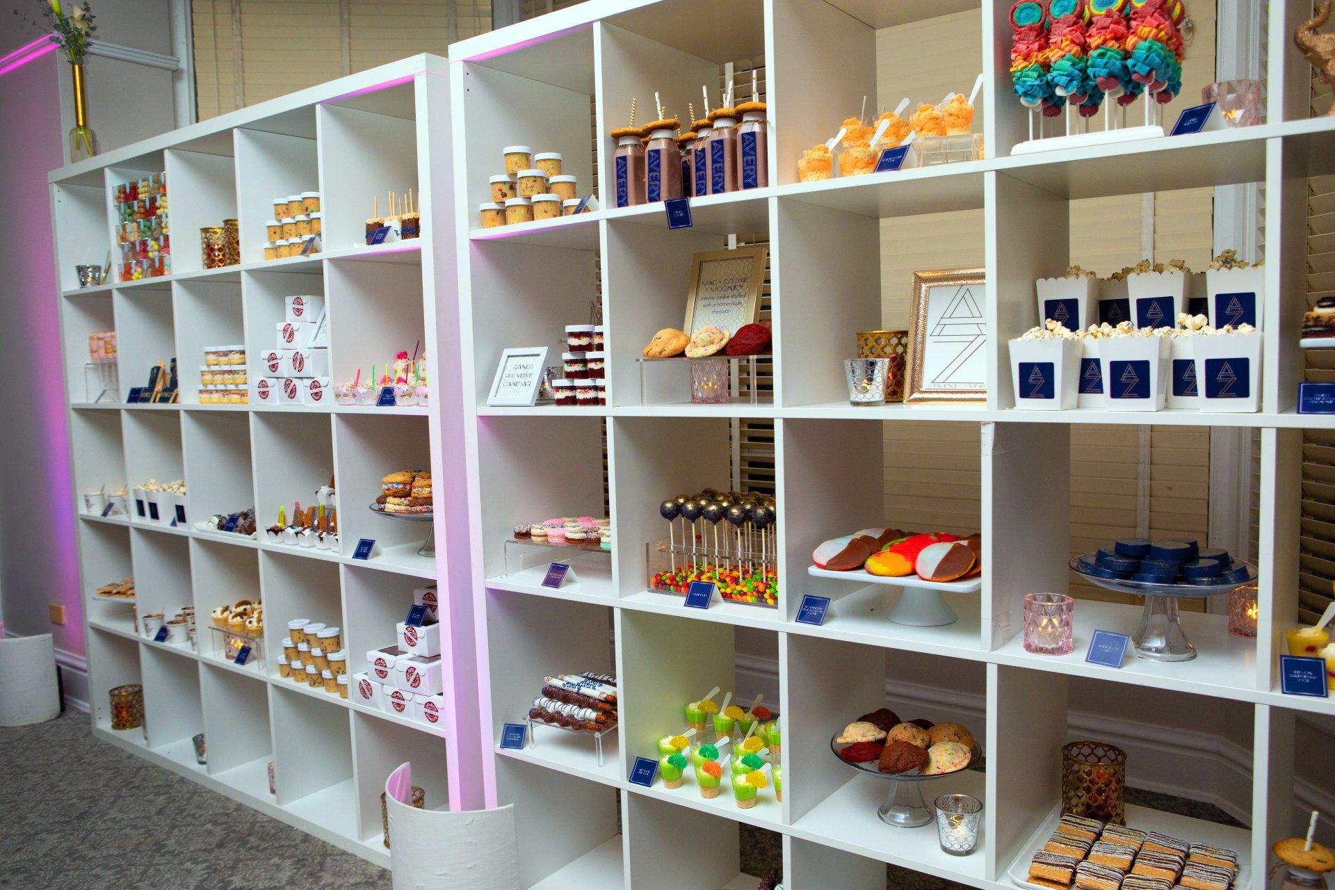 A room filled with lots of shelves filled with various items.