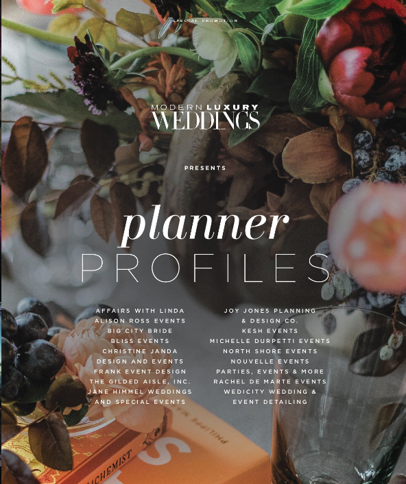 The cover of a magazine titled planner profiles