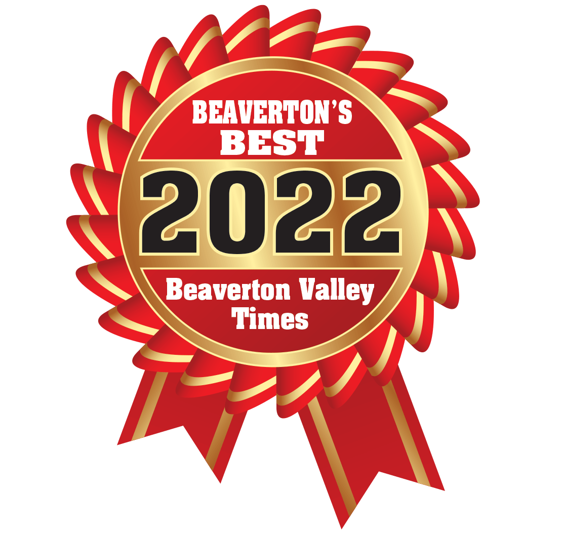 Picture of an award that says Beaverton's Best 2022