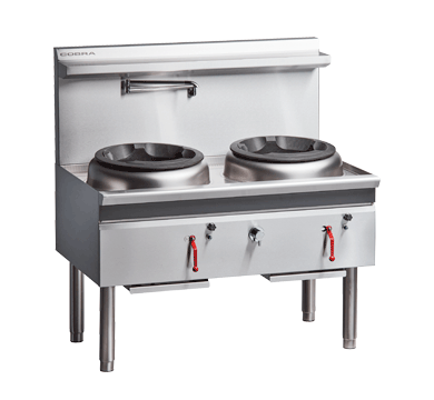 A Stainless Steel Stove with Two Burners on A White Background — Commercial Kitchens Direct in Unanderra, NSW