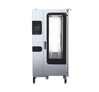 A Stainless Steel Oven with A Glass Door on A White Background — Commercial Kitchens Direct in Unanderra, NSW