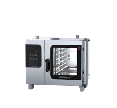 A Stainless Steel Convection Oven with A Glass Door on A White Background — Commercial Kitchens Direct in Unanderra, NSW