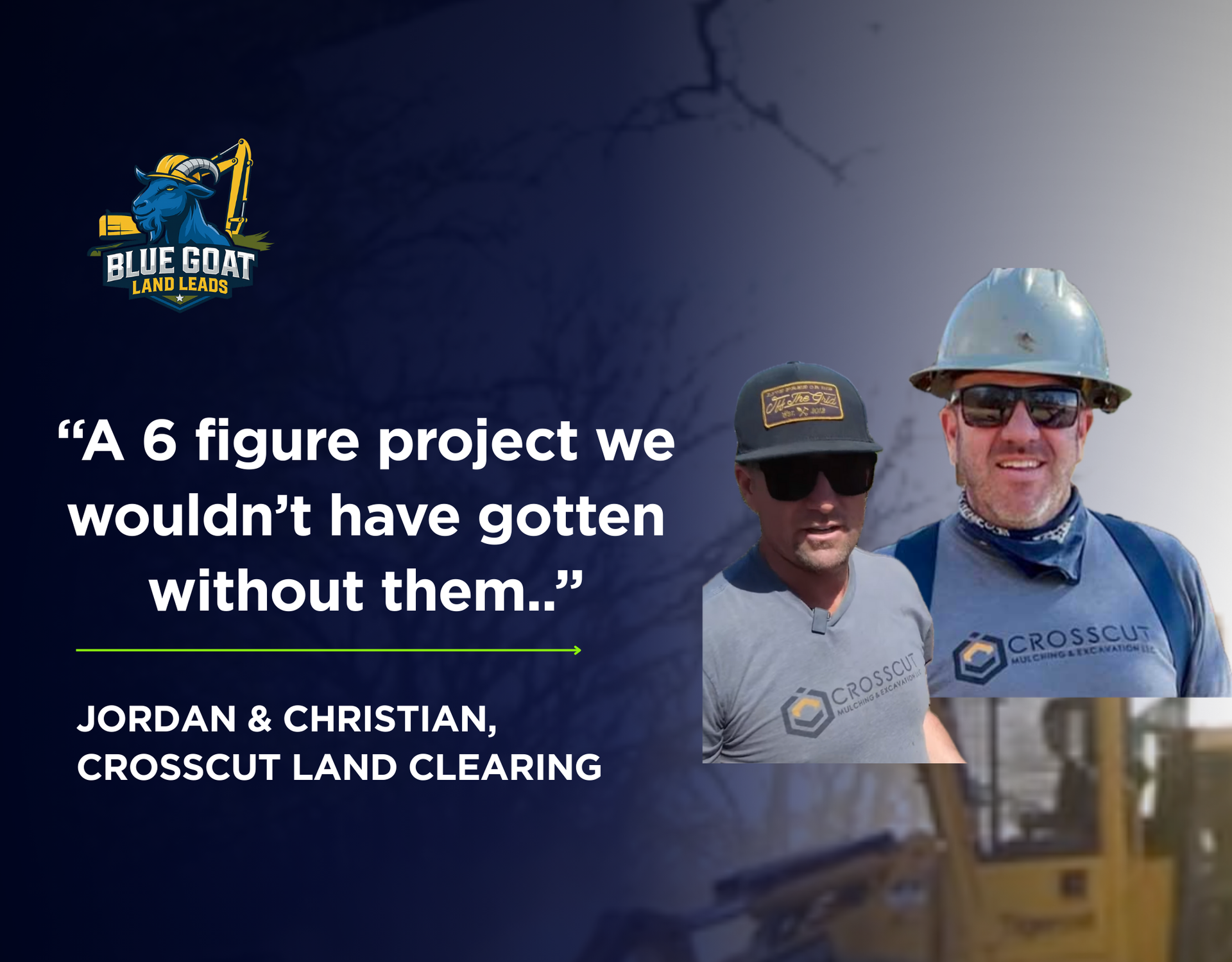 Two men wearing hard hats and sunglasses are standing next to each other.