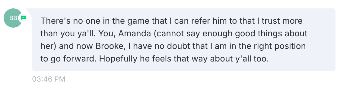 A screenshot of a google review for tady house