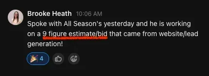 A facebook post that says $ 1.2 mil estimate for clearing a solar farm