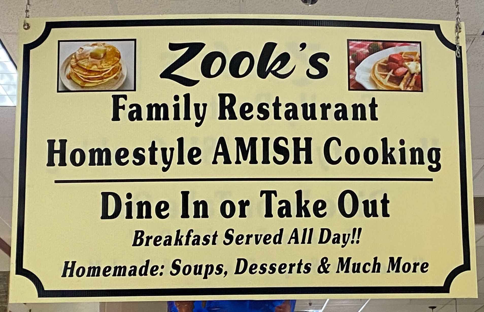 Zooks restaurant sign