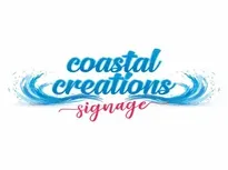 A logo for a company called coastal creations signage.