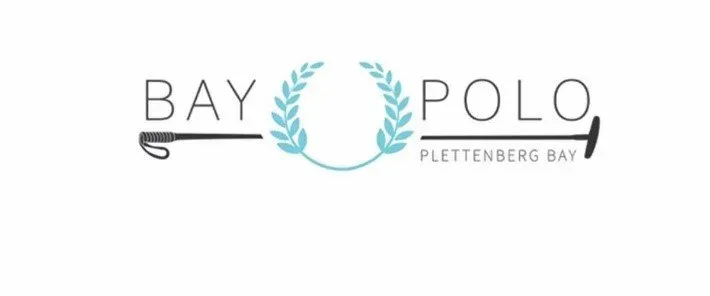 A logo for bay polo with a key and a laurel wreath