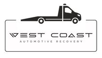 A black and white logo for west coast automotive detailing.