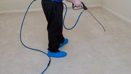 Expert cleaning the wooden surface