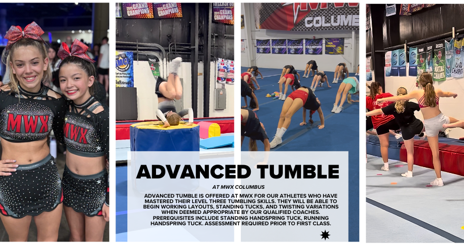 A group of cheerleaders are standing next to each other in a gym.