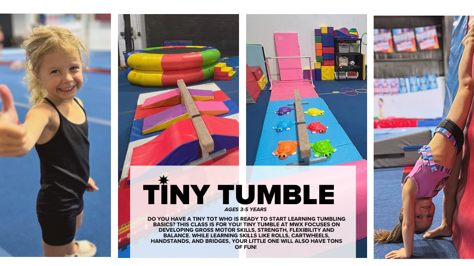 A little girl is doing a handstand in a gym.