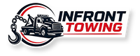 Logo for Inferno Towing with a tow truck, chain, and red-and-black text