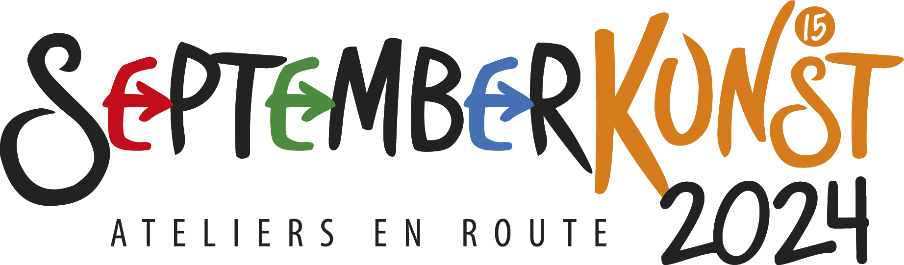 A logo for september kunst ateliers en route 2024