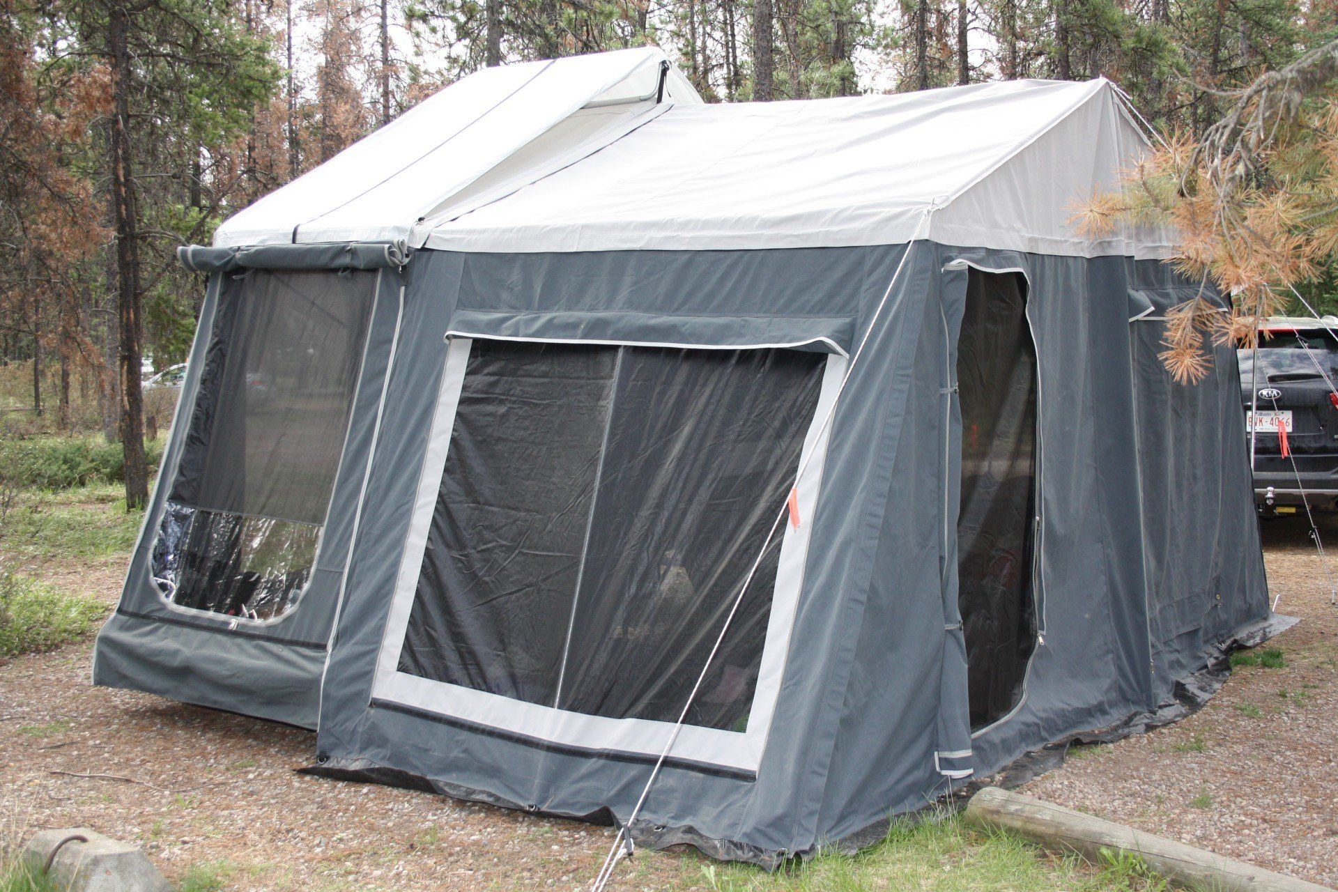 tent on a trailer